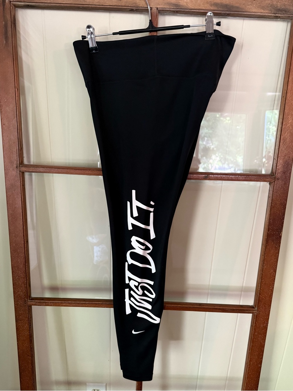 Nike All-In Just Do It Black Dri-FIT Training Leggings Athletic Workout Large - Picture 5 of 7